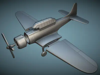 Douglas SBD Dauntless - 3D Printable Model 3D print model