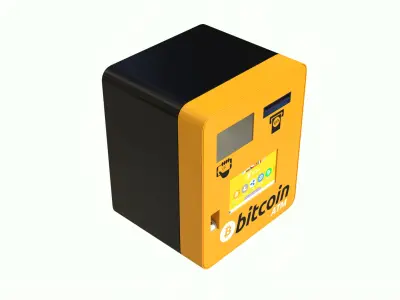 BTC Bitcoin ATM PBR 3D model