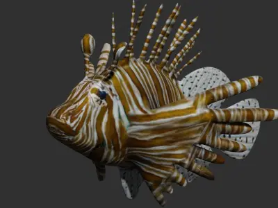 lionfish Low-poly 3D model