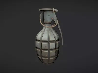 military hand grenade 3D model 3