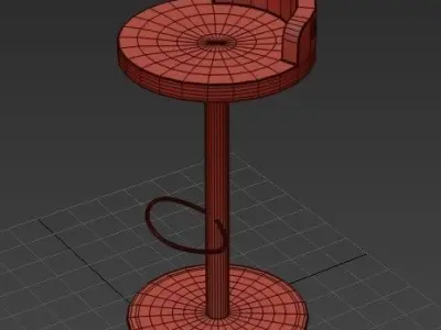 Bar Stool Free 3D model 5