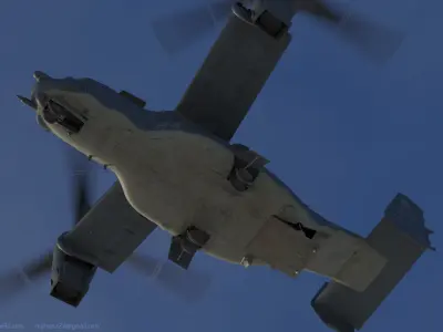 MV22-Osprey Ghost grey 3D model