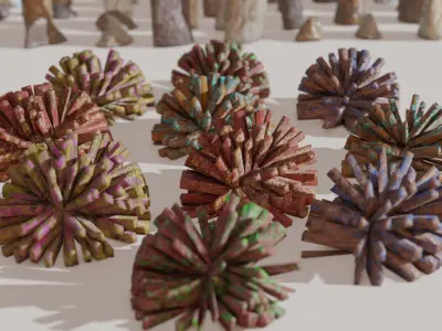 Alien Planet Environment Pack 171 Low Poly Sci-Fi 3D Assets Low-poly 3D model
