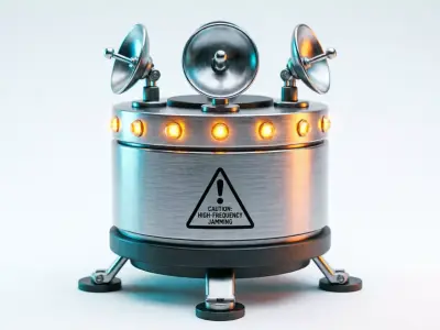 Sci-Fi High-Frequency Jammer Low-poly 3D model