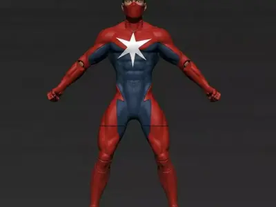 Star Guardian - Masked Superhero 3D Printable Figure 3D print model