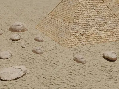 egitto piramidi rocce egypt pyramids rocks 3D model