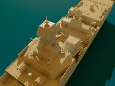 Destroyer Ship 3D print model