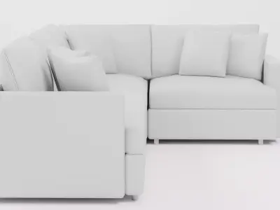 Modern L-Shaped Sectional Sofa - FREE Sample Model Free low-poly 3D model