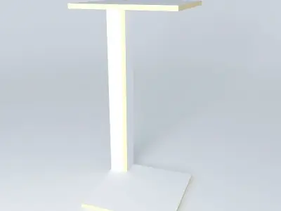 WCFILLER table with light on top Free 3D model