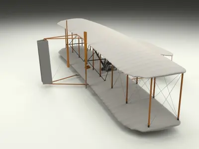 Animated Wright Flyer 1903 3D model