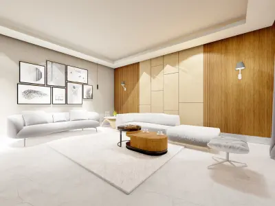 Modern Living Room Table Free 3D model