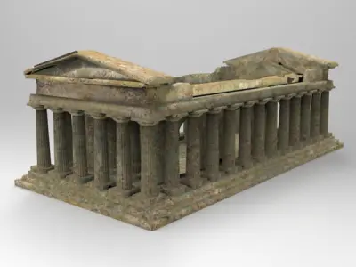 Temple for 3ds obj and fbx 3D model