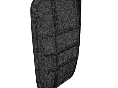 Weathered Police Riot Shield 3D model