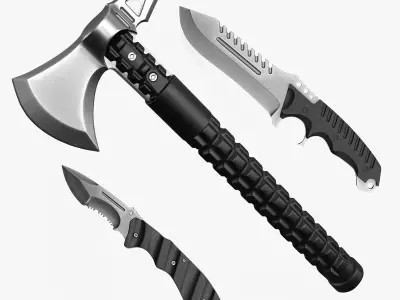 Combat Tactical Collection Low-poly 3D model