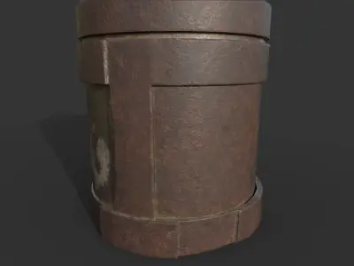 Vintage Rust Box Low-poly 3D model