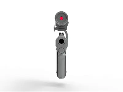 Pistol AMT Hardballer Long Slide from the movie Terminator 1984 3D model