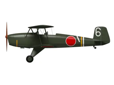 Ki86 Type 4 Basic Trainer 3D model