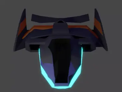 Futuristic Racing Vehicle 3D model