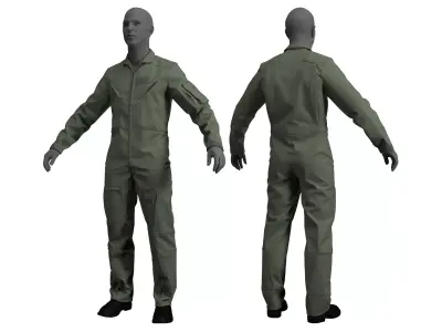 US Flight Suit CWU-27P - Marvelous Designer 3D model