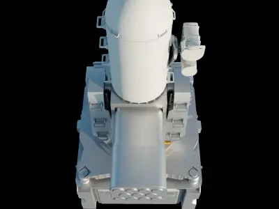 SeaRam Ship Defense System Free low-poly 3D model