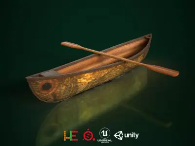 HIE Game Ready Ship D180409 Low-poly 3D model