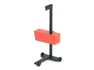 Garage Headlamp Beam Setter with Rails 3D model