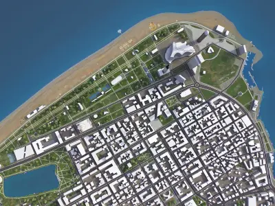 Batumi Low-poly 3D model