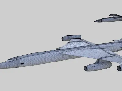 Soviet union M50 jet bomber 3D model