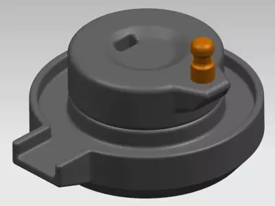 millstones part with orange knob 3D model