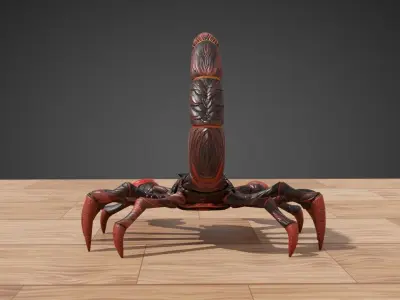 Stylized Scorpion Low-poly 3D model