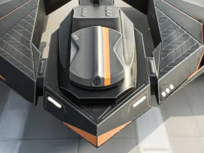 Sci-fi Bomber Drone Spyrow PBR Low-poly 3D model