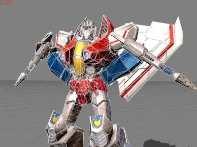 Aldous Starscream Transformer Skin Low-poly 3D model
