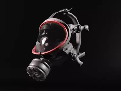 GAS MASK ASSET Low-poly 3D model