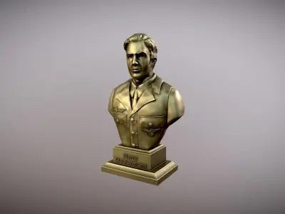 Bust of Pierre Clostermann 3D print model