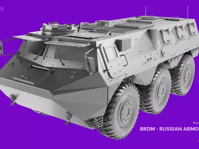 BRDM - Russian Armored Car 3D model