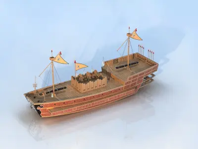 Warships of the Southern Song Dynasty 3D model