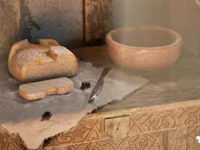 Traces of Time Medieval Environment Low-poly 3D model