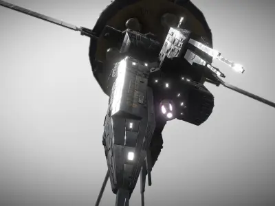 Space Force 1 Orbital Station Low-poly 3D model