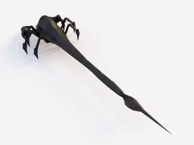 Scorpio 3d model paper scorpion Low-poly 3D model