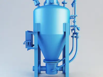 Slave conical pump Low-poly 3D model