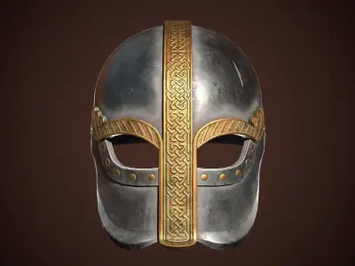 Viking Helmet 05 Low-poly 3D model
