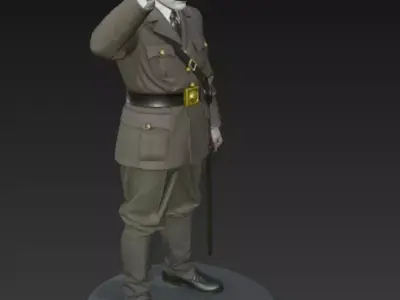 Adolf Hitler iconic salute 3D Figure 3D print model