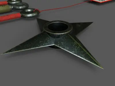 Naruto Throwing weapon pack Low-poly 3D model