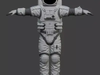 Realistic Astronaut Space Suit 3D model 7