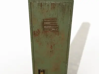 Old Locker Low-poly 3D model