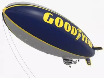 Good Year Blimp zeppelin 3D model