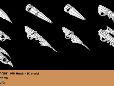 33 Claw Finger Low-poly 3D model