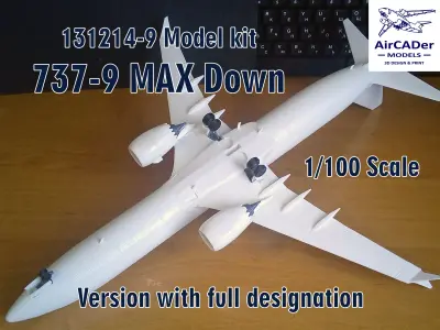 131214-9 Model kit Boeing 737-9 MAX Down 3D print model