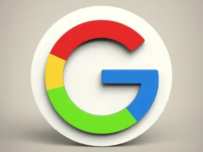 Google logo Low-poly 3D model