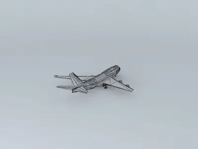 Airplane in Guarulhos Airport 3D model